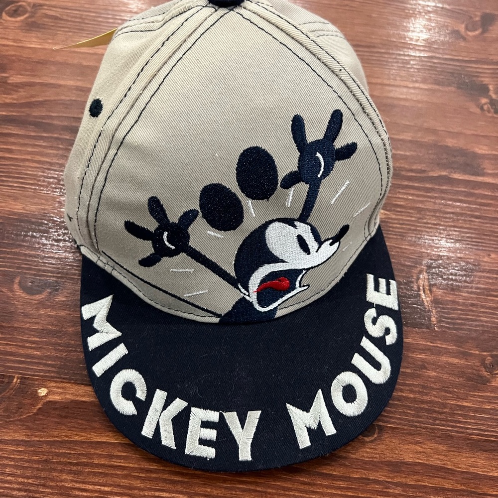 Disney Beige and Navy Mickey Mouse Cap